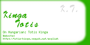kinga totis business card